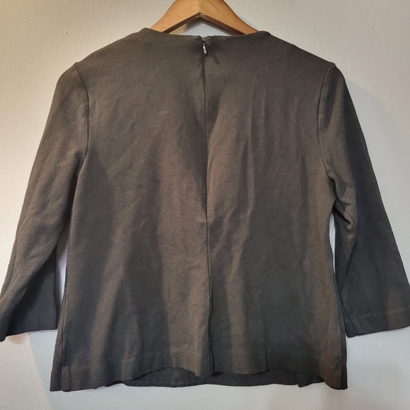 CAbi Utility Shirt Black Osaka Nights Side Snaps Back Zip Classic Womens Size M - Picture 4 of 5